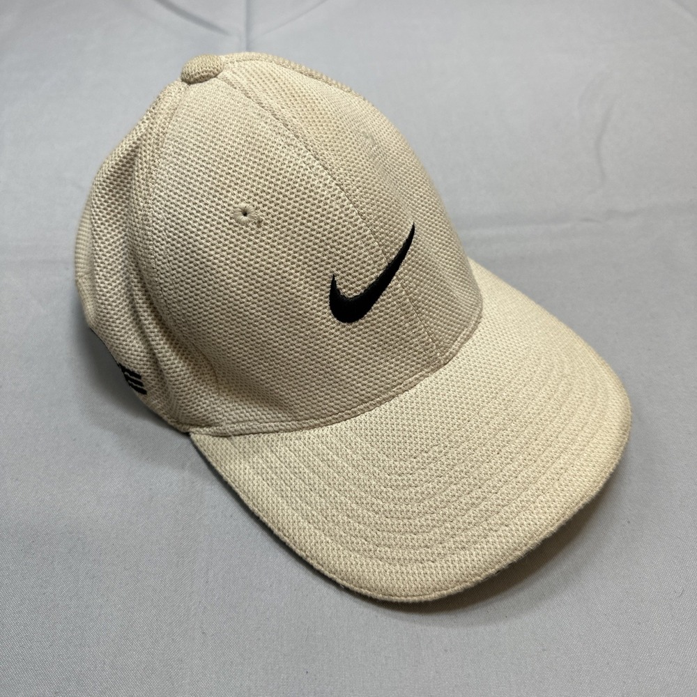 VTG Nike Hat Mens Large Brown Fitted Black Swoosh Athletic SasQuatch Golf France